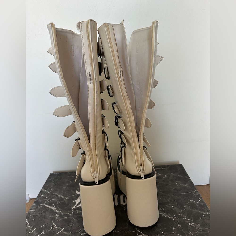 Demonia White Swing 815 Platform Boots - image 6